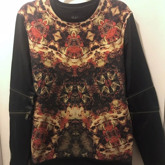 Black Kaviar Shirt - Unusual Design, European Brand Music And Urban Fashion Sz M - Picture 1 of 4